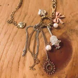 Betsey Johnson Princess Bow/Mouse Necklace